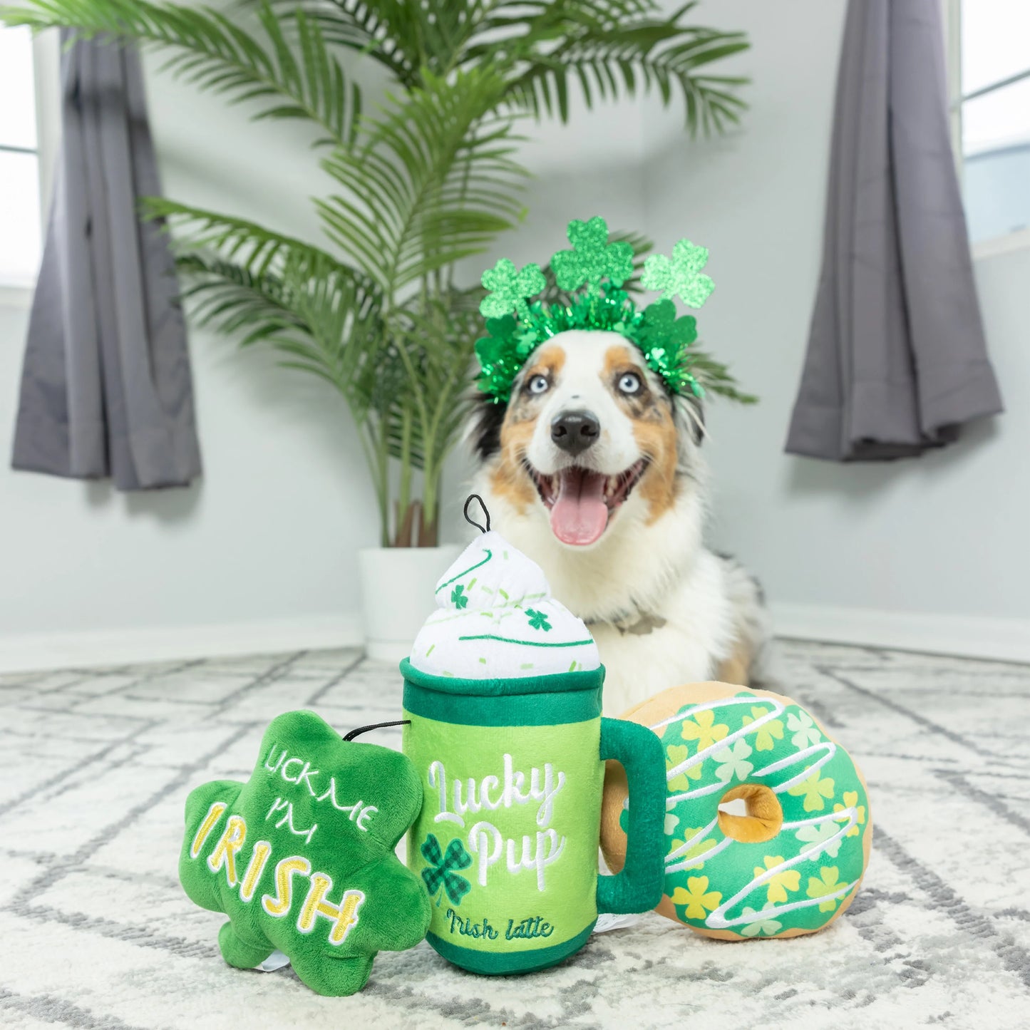 Shamrock Donut Dog Toy