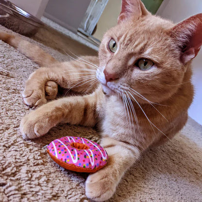 Strawberry Donut Cat Toy