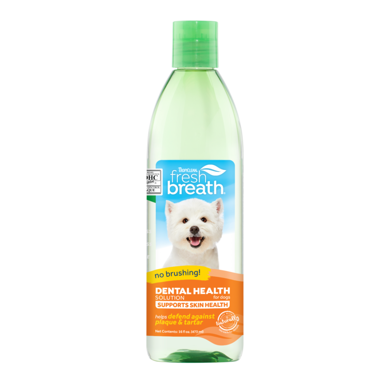 TropiClean Fresh Breath Dental Health Solution Plus Skin and Coat for Dogs
