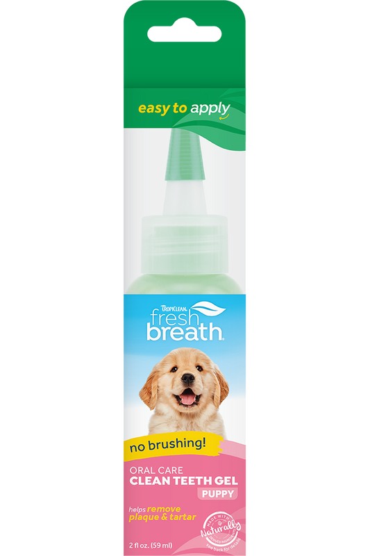TropiClean Fresh Breath Oral Care Clean Teeth Gel for Puppy 2fl oz