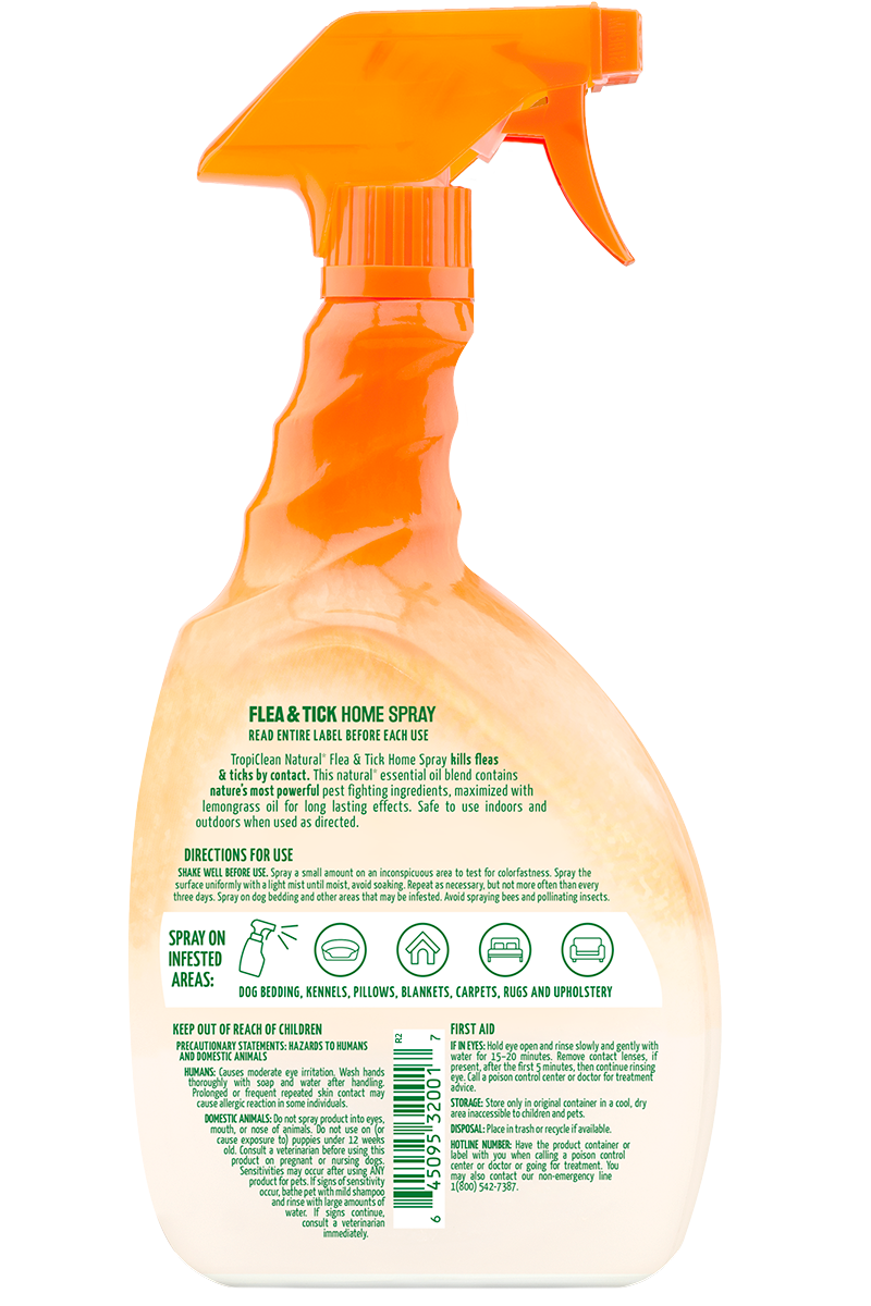 TropiClean Natural Flea and Tick Spray for Home 32oz