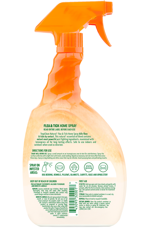 TropiClean Natural Flea and Tick Spray for Home 32oz