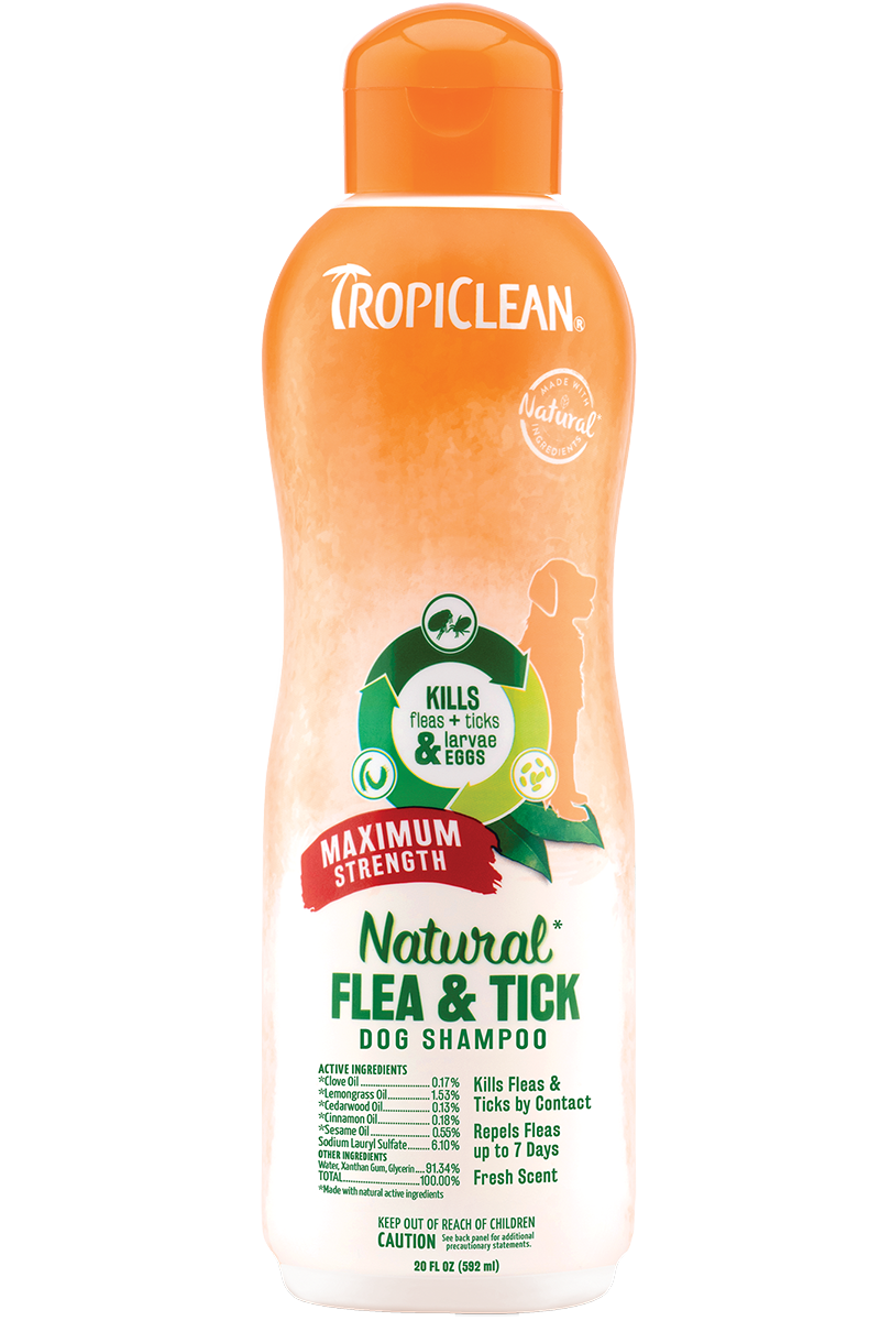 TropiClean Natural Flea & Tick Shampoo (Maximum Strength)