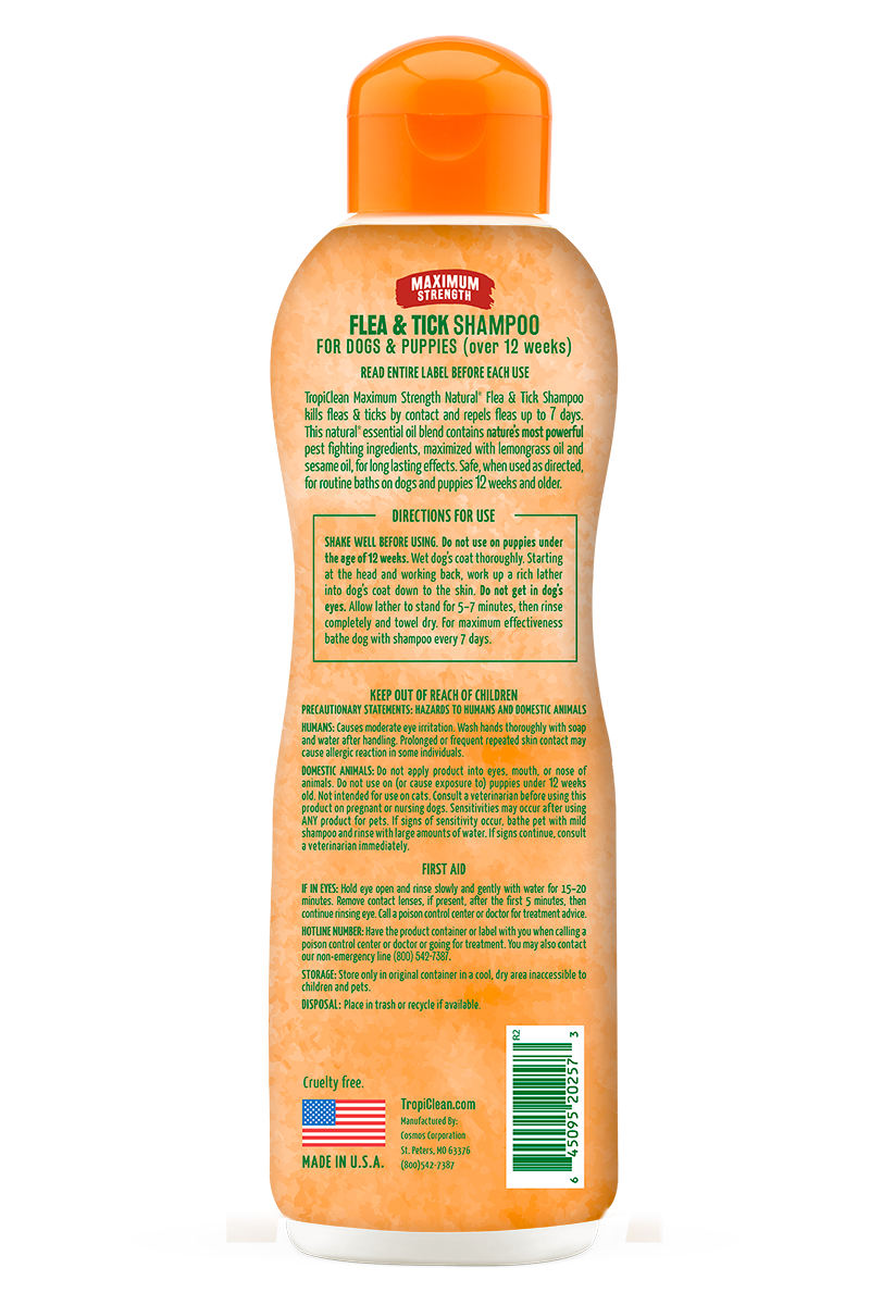 TropiClean Natural Flea & Tick Shampoo (Maximum Strength)