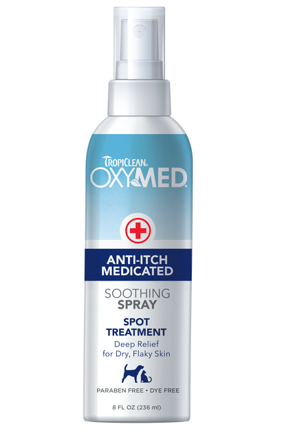 TropiClean OxyMed Anti-Itch Medicated Spray for Dogs and Cats