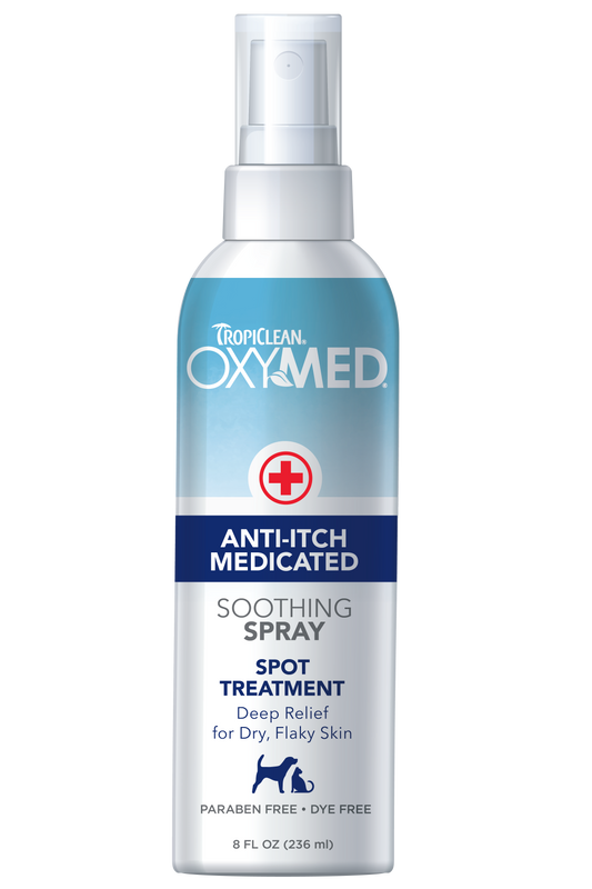 TropiClean OxyMed Anti-Itch Medicated Spray for Dogs and Cats