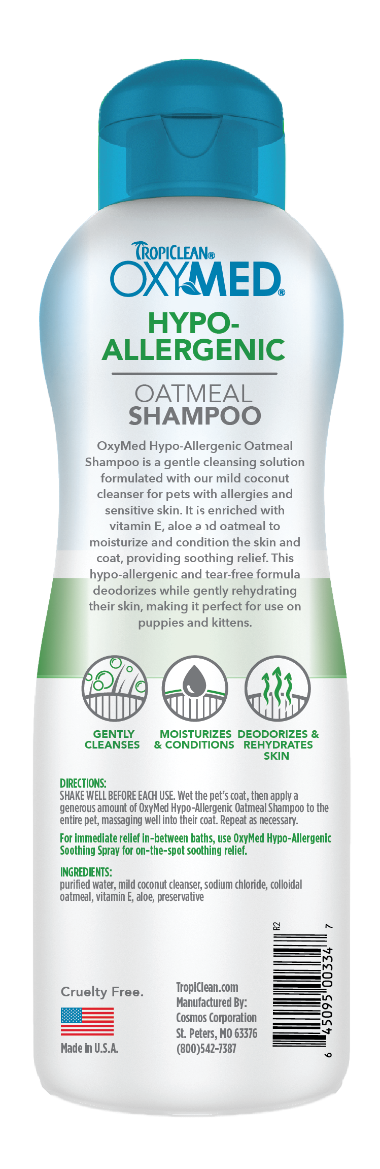 TropiClean OxyMed Hypo-Allergenic Shampoo