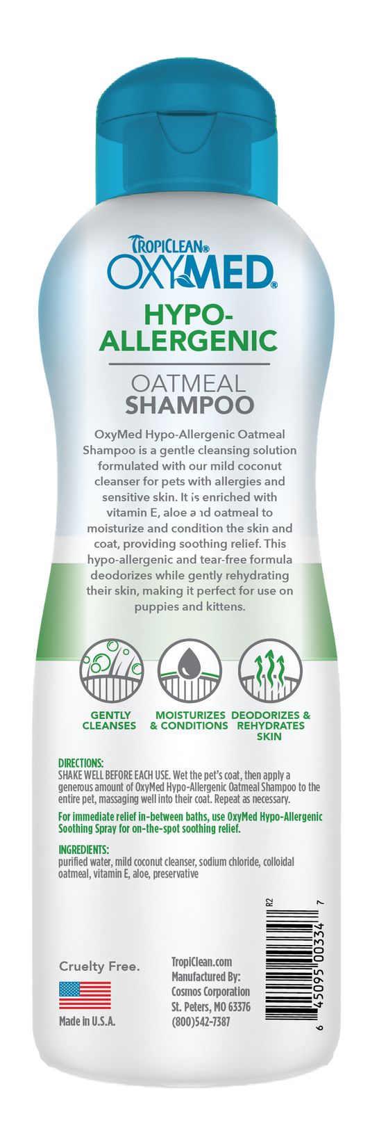 TropiClean OxyMed Hypo-Allergenic Shampoo