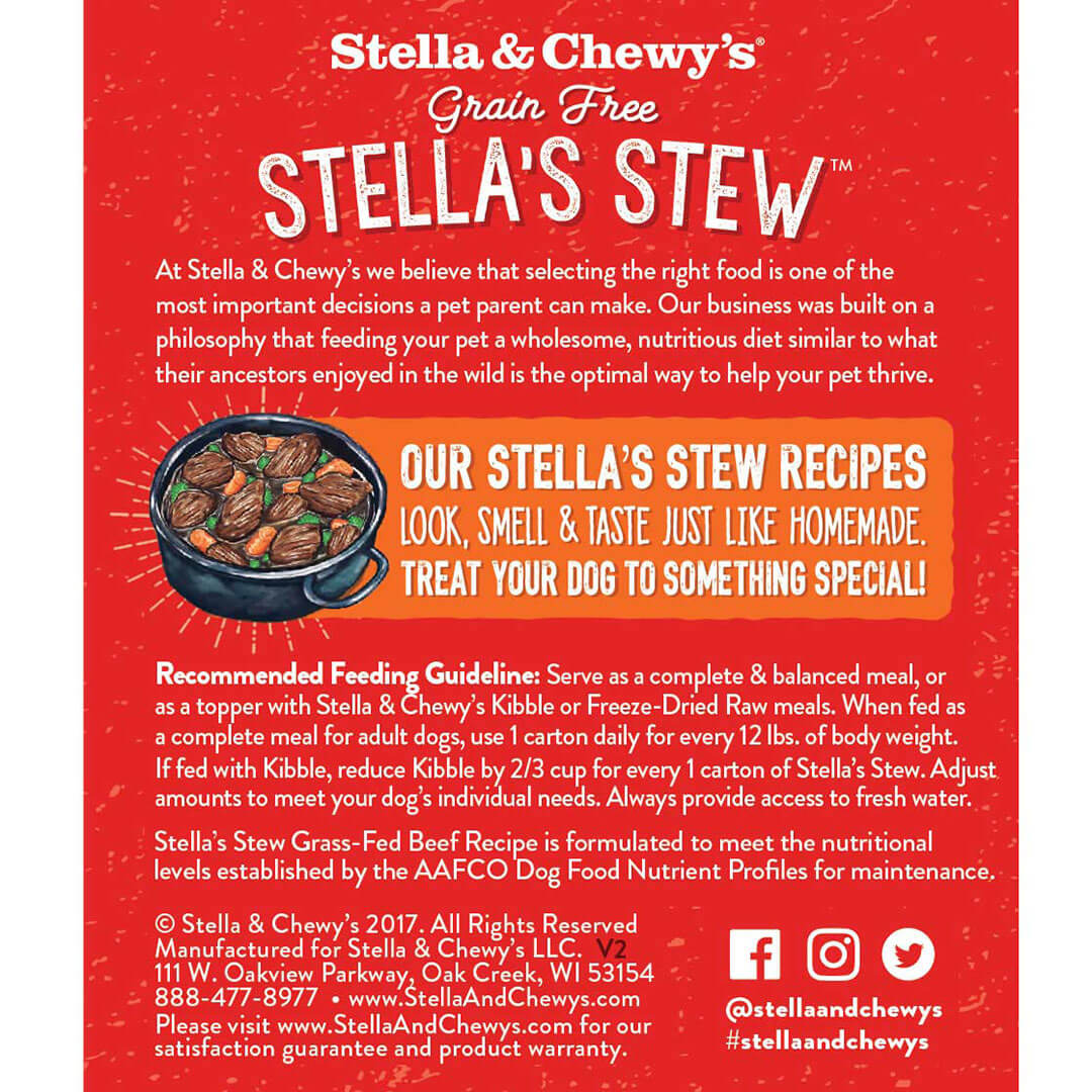 Stella&Chewy's Dog Wet Food - Grass-Fed Beef Stew