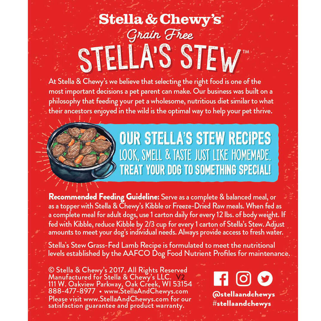 Stella&Chewy's Dog Wet Food - Grass-Fed Lamb Stew