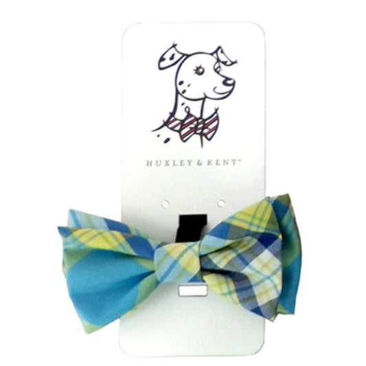 Turquoise Madras Bow Tie