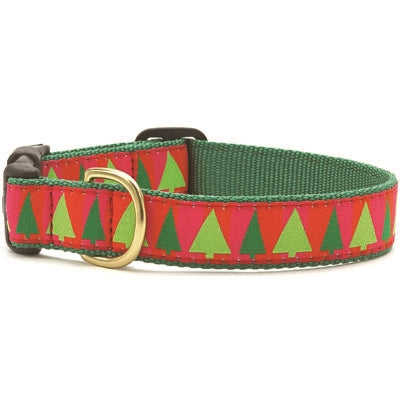 Christmas Festive Trees Dog Collar