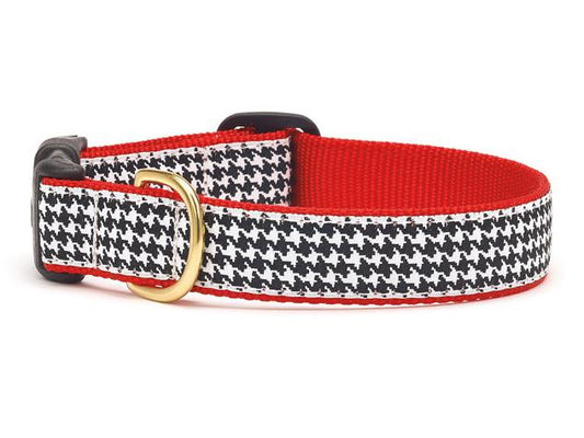 Classic Black Houndstooth Dog Collar