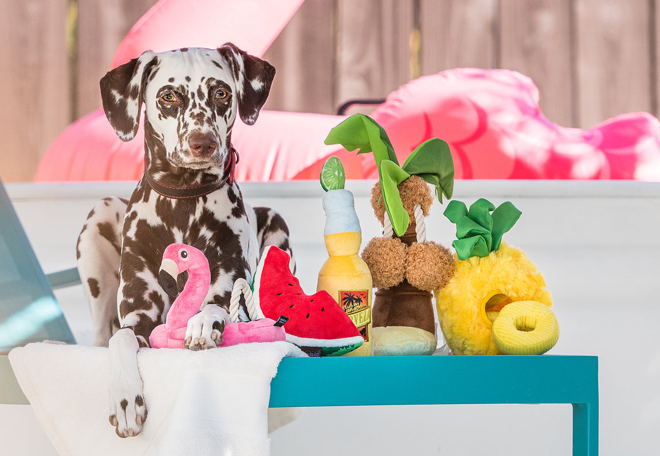 Tropical Paradise Flamingo Float