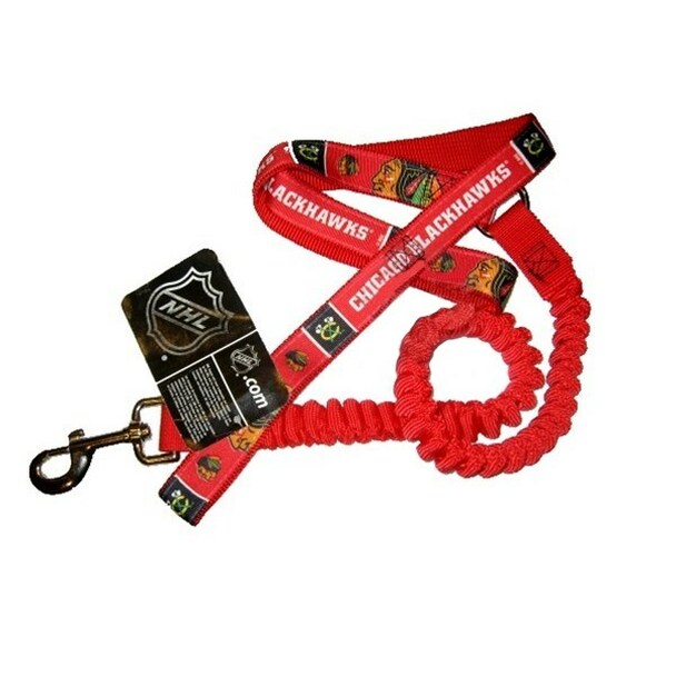 NHL Chicago Blackhawks Bungee Ribbon Pet Leash