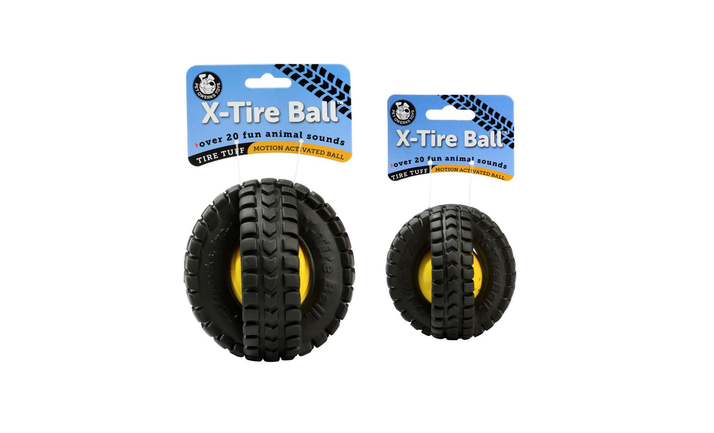 Pet Qwerks Animal Sounds X-Tire Ball Dog Toy