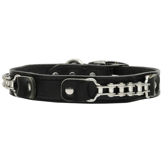 Bike Chain Geninue Leather Collar