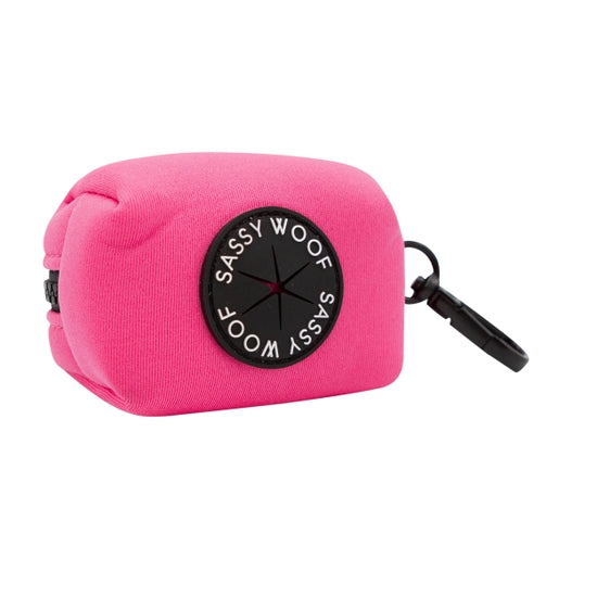 Dog Waste Bag Holder - Neon Pink