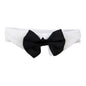 White Collar with Satin Bow Tie