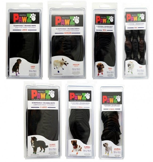 PawZ Rubber Dog Boots (12 Boots per pack)