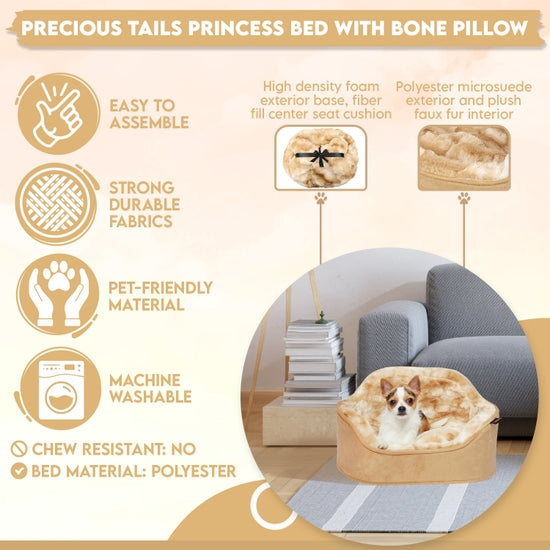 Princess Bed with Bone Pillow