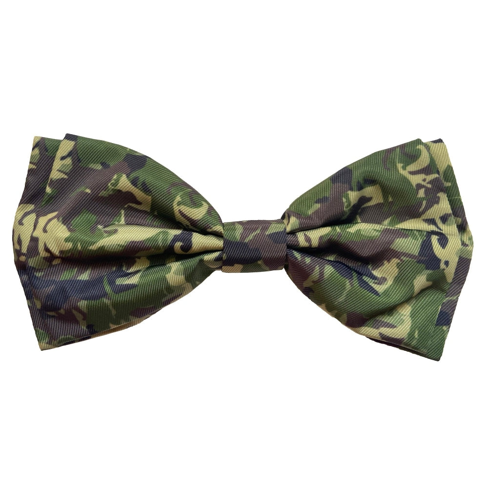 Camo Dogs Green Bow Tie