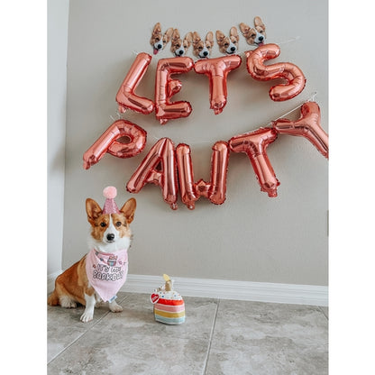 Dog Bandana -Barkday Pink