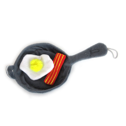 Frying Pan, Egg & Bacon with Catnip Pocket Cat Toy