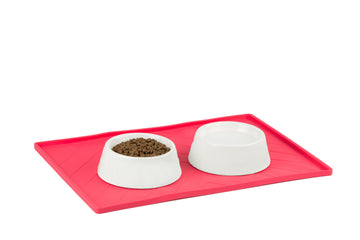 Silicone Non-Slip Dog Bowl Mat with Raised Edge