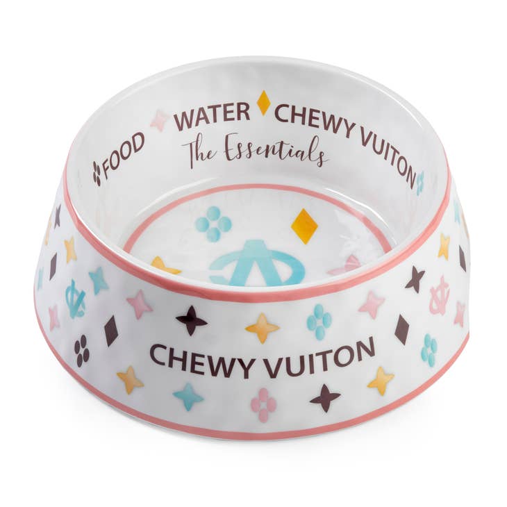 Chewy Vuiton Chic: Parody Designer Dog Bowl Mats for Stylish Pups – Haute  Diggity Dog