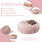 Super Lux Shaggy Fur Donut Bolster Pet Bed