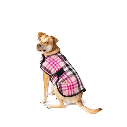 Pink Plaid Blanket Dog Coat