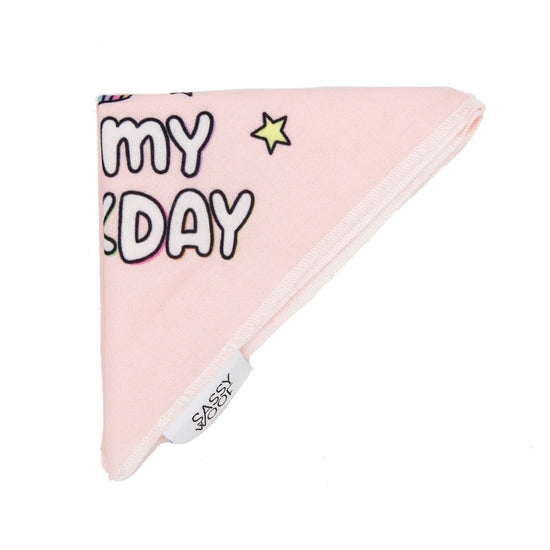 Dog Bandana -Barkday Pink