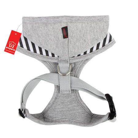 Puppia Grey White Stripe Harness M