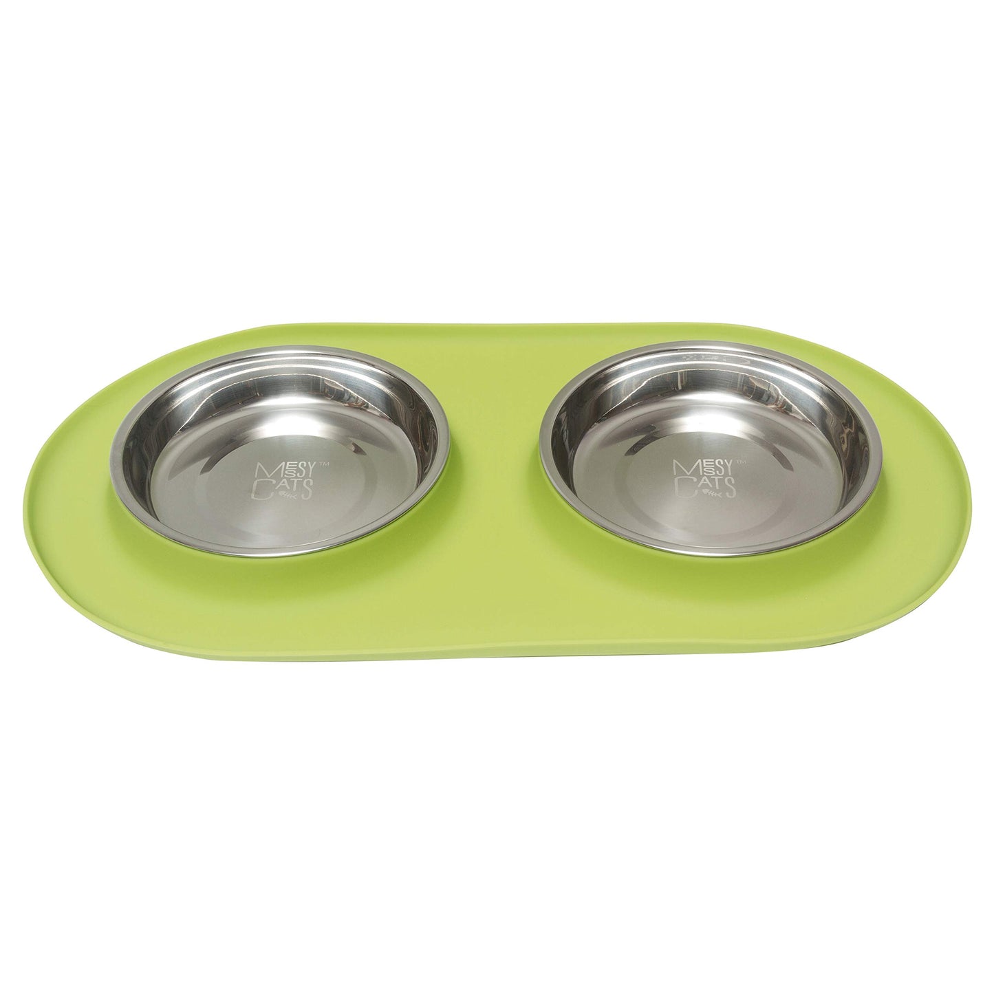 Double Silicone Feeder with Stainless Bowls