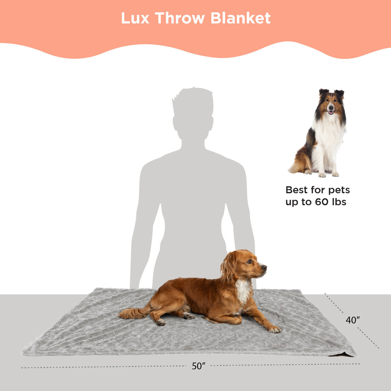 Lux Faux Fur Pet Throw Blanket