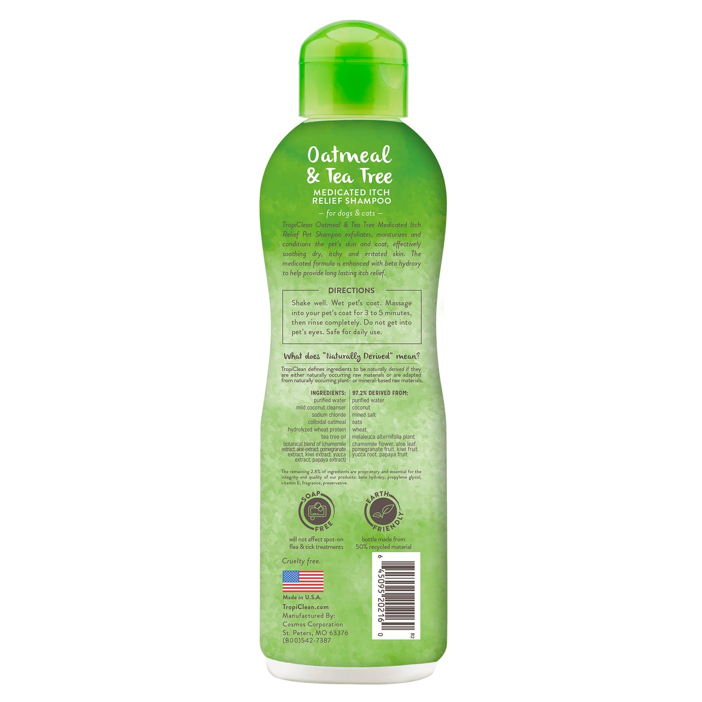 Tropiclean Oatmeal & Tea Tree Medicated Itch Relief Shampoo