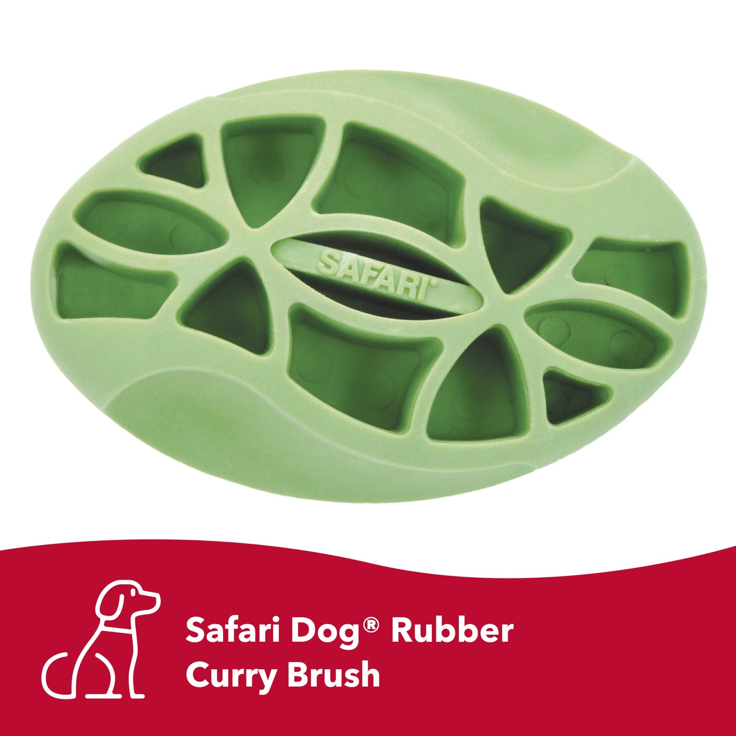 Safari Dog Comfort Grip Curry Brush