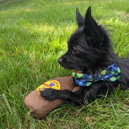 Navy Check Bow Tie