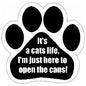 Car Magnet - It's a cat's life. I'm just here to open the cans