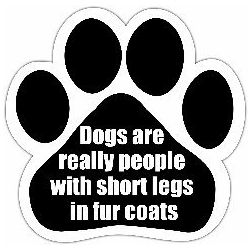 Car Magnet - Dogs are really people with short legs in fur coats