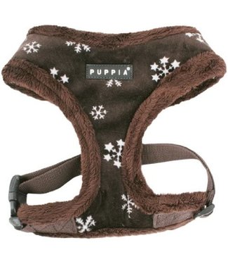 Puppia Snowflake Harness Chocolate L