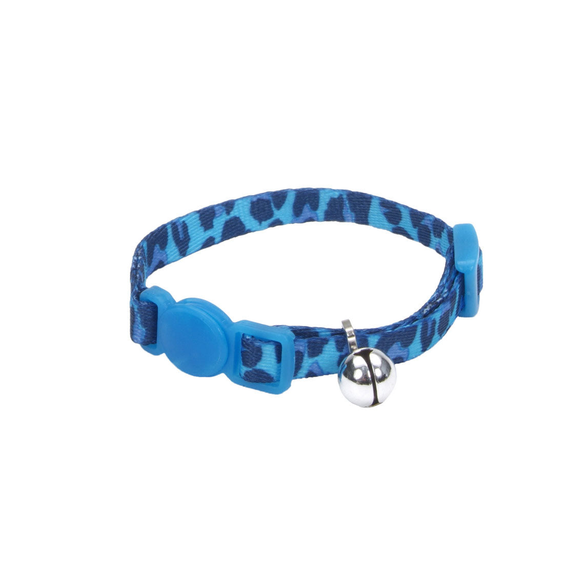 Adjustable Breakaway Kitten Collar Blue Leopard