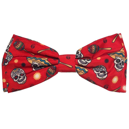 Red Skulls Bow Tie