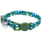 Adjustable Breakaway Kitten Collar Green Dots