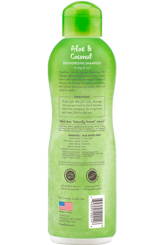 TropiClean Aloe & Coconut Pet Shampoo (Deodorizing)
