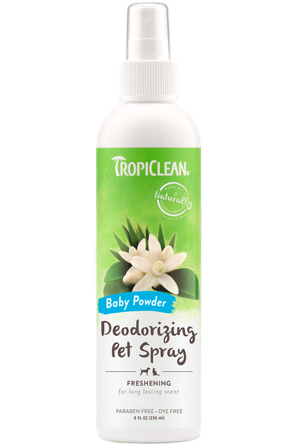 TropiClean Baby Powder Deodorizing Spray for Pets