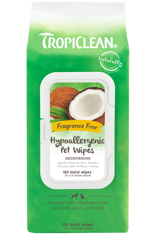 TropiClean Hypoallergenic Wipes for Pets