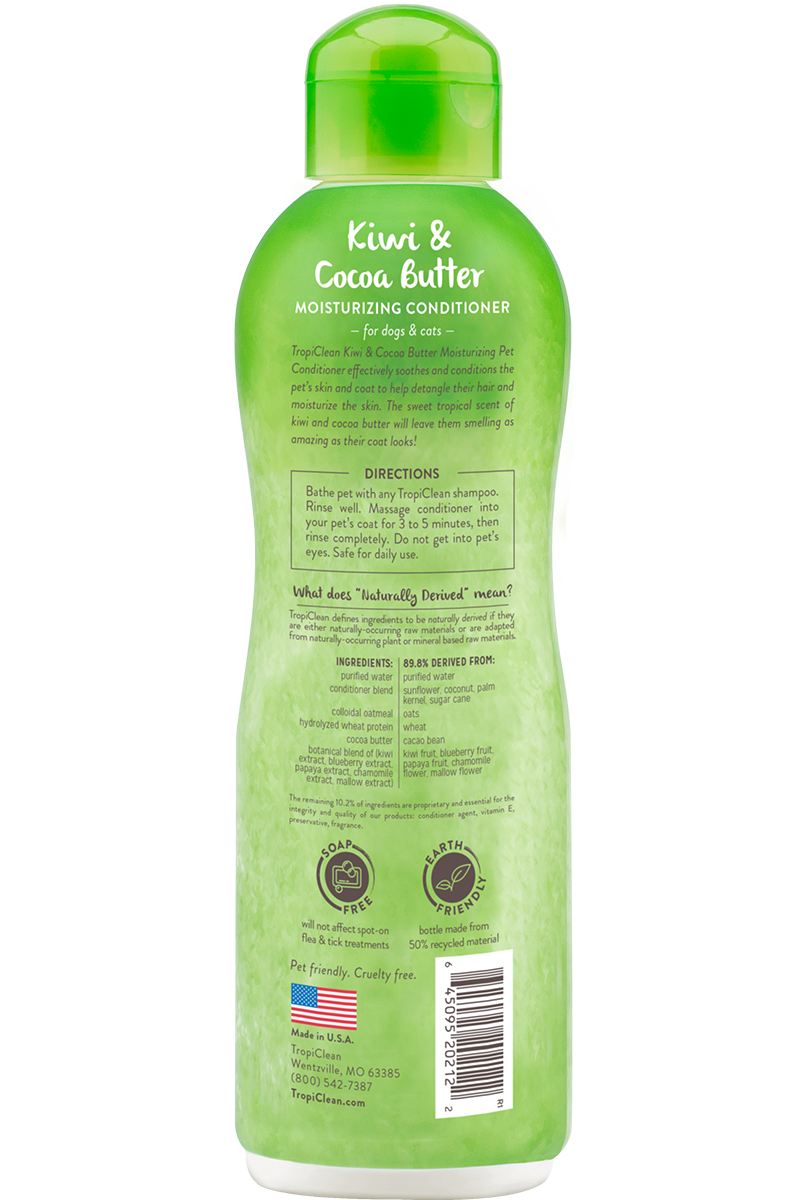 TropiClean Kiwi & Cocoa Butter Pet Conditioner (Moisturizing)