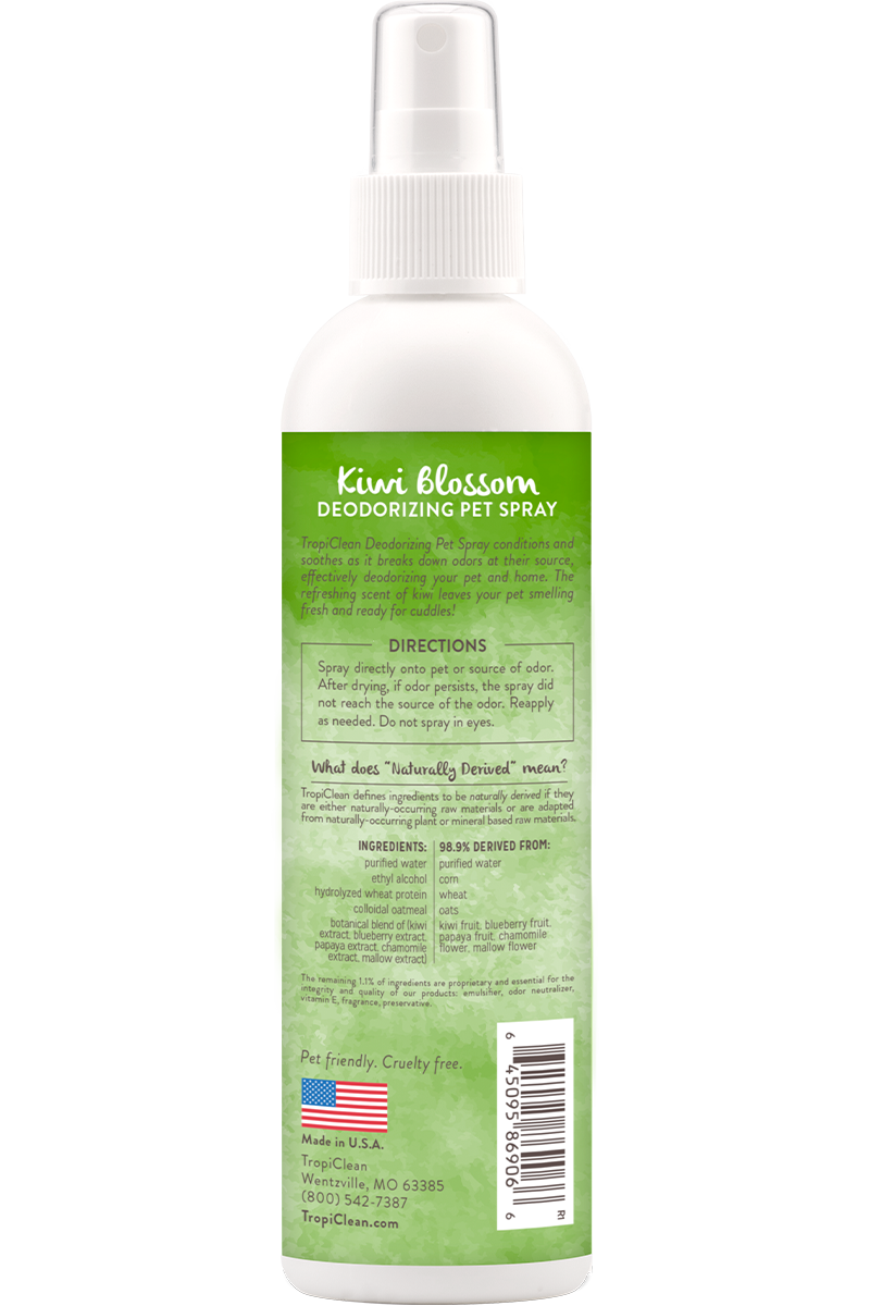 TropiClean Kiwi Blossom Deodorizing Spray for Pets